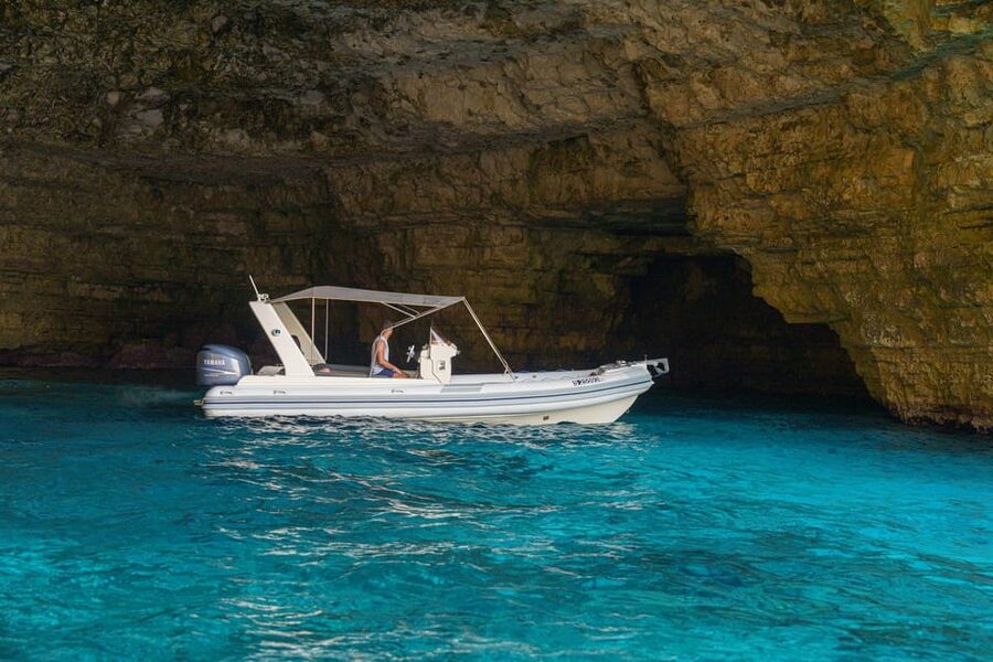 Blue Lagoon, Crystal Lagoon & Comino Caves Private Boat Tour - Elephant Rock and the Comino Caves bring the adventure