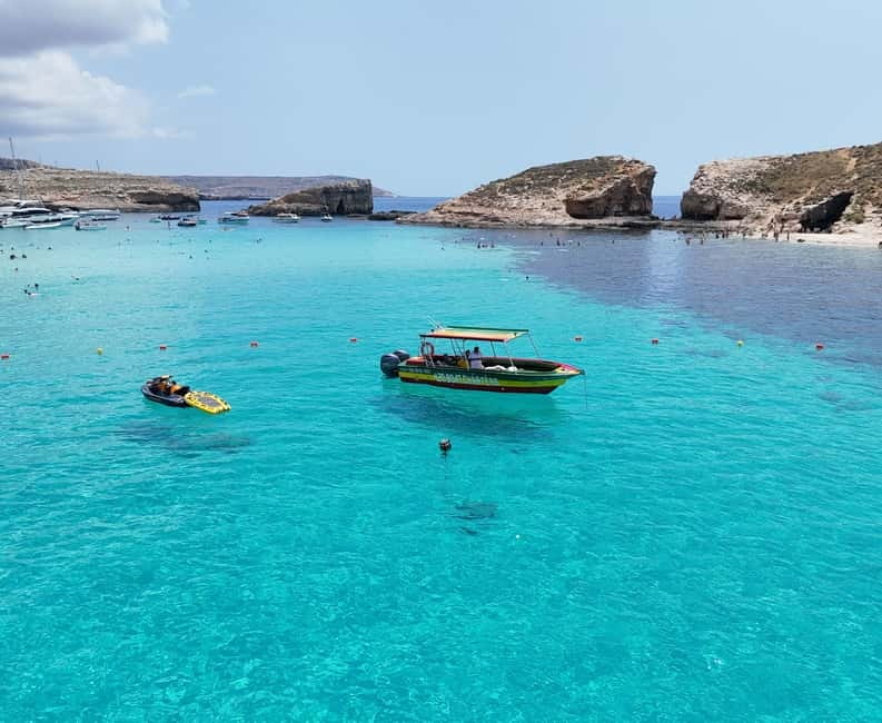 Blue Lagoon:Malta Crystal Lagoon, Comino,Private Speedboat - Blue Lagoon: the famous first swim