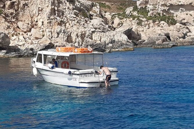 Comino and Gozo Private Boat Tour : Julie Pearl Boat - Santa Maria Bay offers a quieter pause