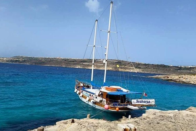 Comino, Blue Lagoon and Caves. Tour A - Crystal Lagoon is best seen from the water