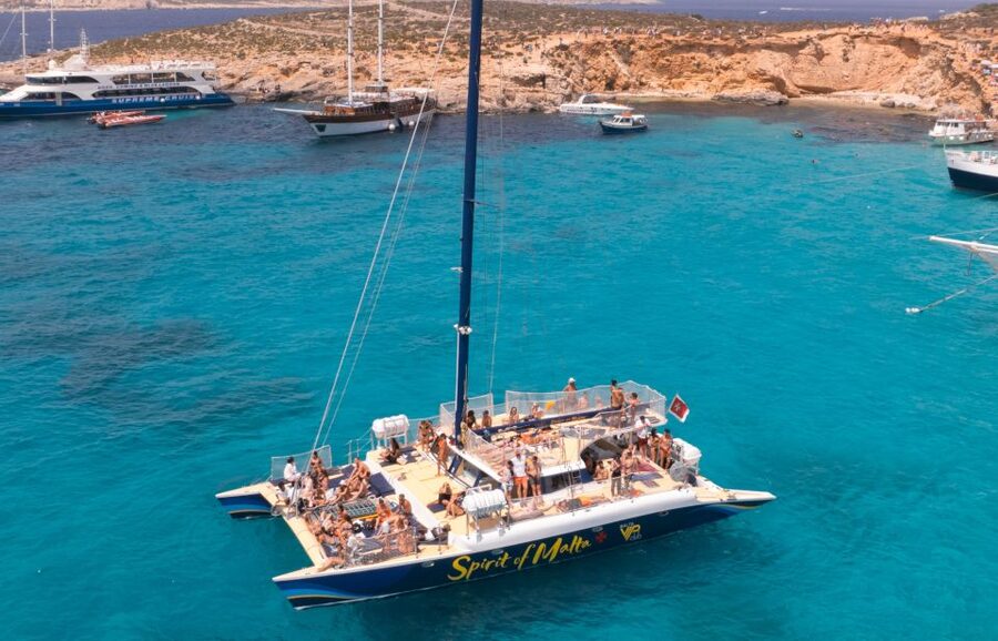 Comino: Blue Lagoon Catamaran Cruise with Lunch and Open Bar - Buffet lunch with cold cuts, salads, and bread