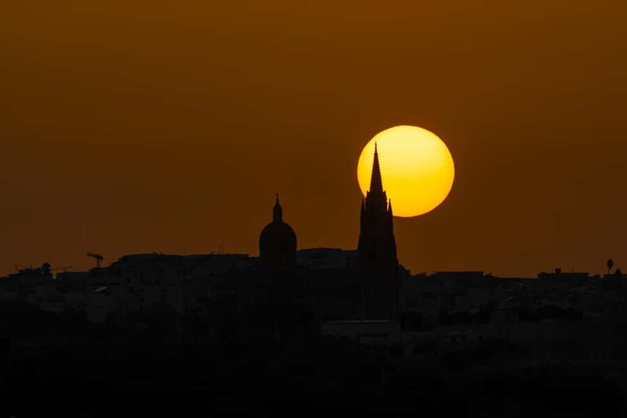 From Bugibba: Blue Lagoon Sunset Cruise - Sunset from the water, then the first stars