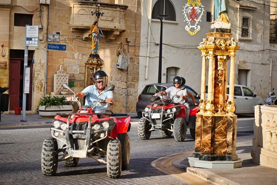From Malta: Full-Day Gozo Quad Tour with Lunch and Boat Ride - Collecting your quad and learning the rules