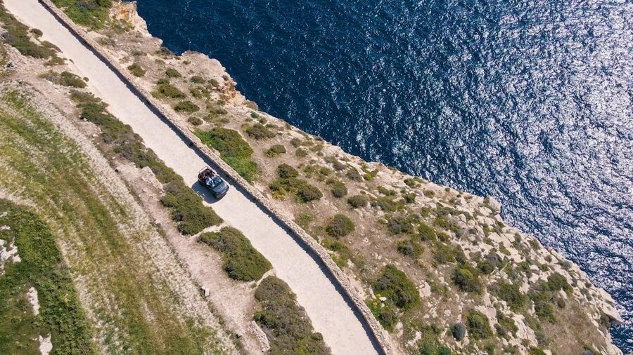 From Malta: Self-Driving E-Jeep Guided Tour in Gozo - Sanap Cliffs, Sannat, and the first Gozo views