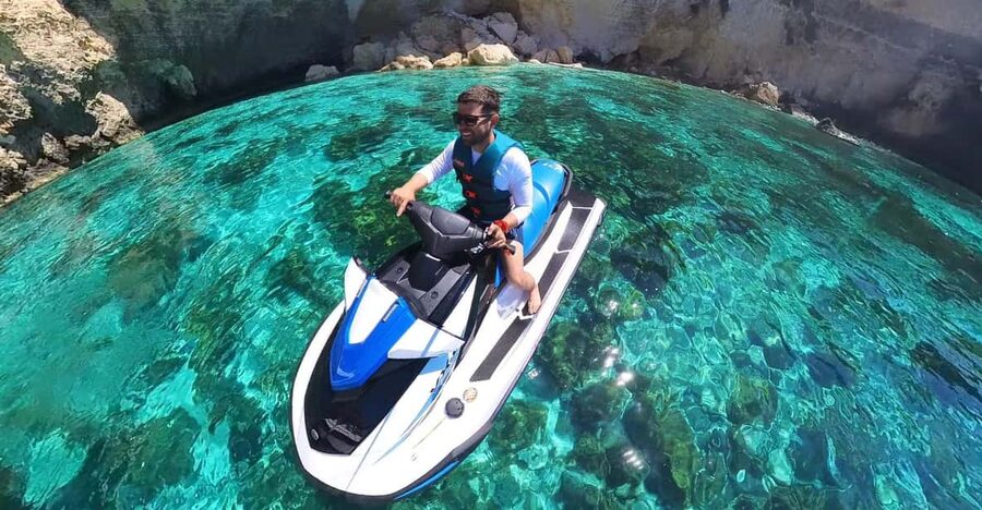 From Mellieħa: Comino, Blue Lagoon, and Gozo Jet Ski Tour - A Fast Introduction to Comino from Cirkewwa