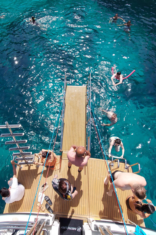 From Mellieha: Three Bay Cruise including the Blue Lagoon - Crew, music, and the pace of the day