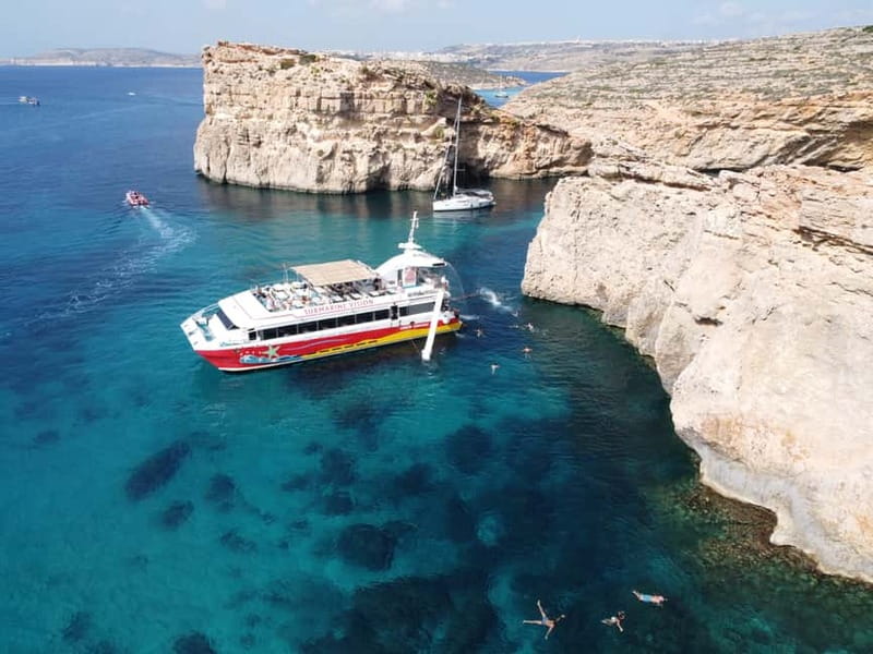 From Sliema: Comino, Crystal Lagoon, and Blue Lagoon Cruise - Crystal Lagoon is the best swimming stop for many people