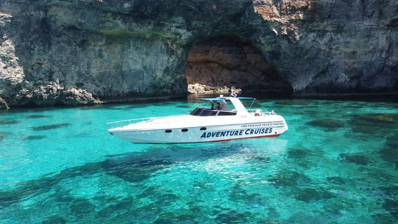 From Sliema: Private Comino and Gozo Boat Charter - Blue Lagoon and Crystal Lagoon: the day’s main water stops