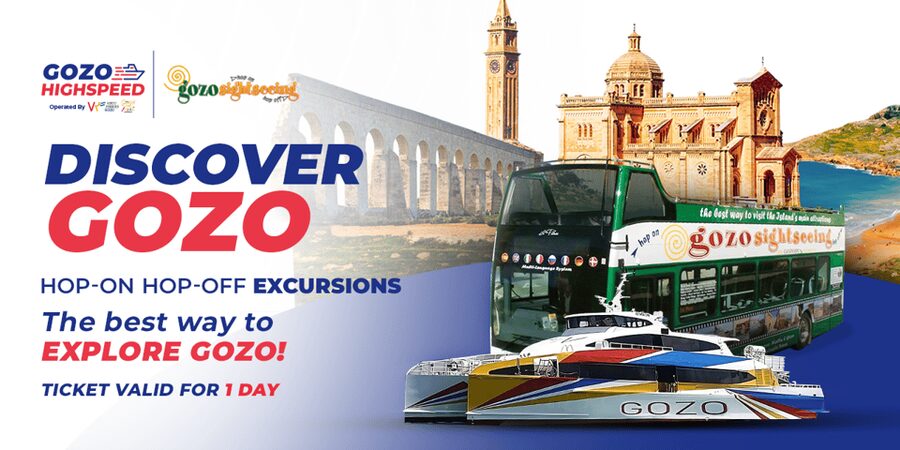 From Valetta: Catamaran Tour with Hop-On, Hop-Off Gozo Tour - Valletta to Mgarr by fast catamaran