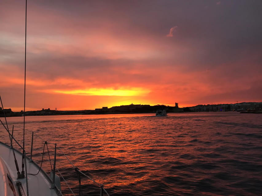 From Valletta: Romantic Sunset Cruise on a Sailing Yacht - Dinner anchored near Manoel Island or Rinella Bay