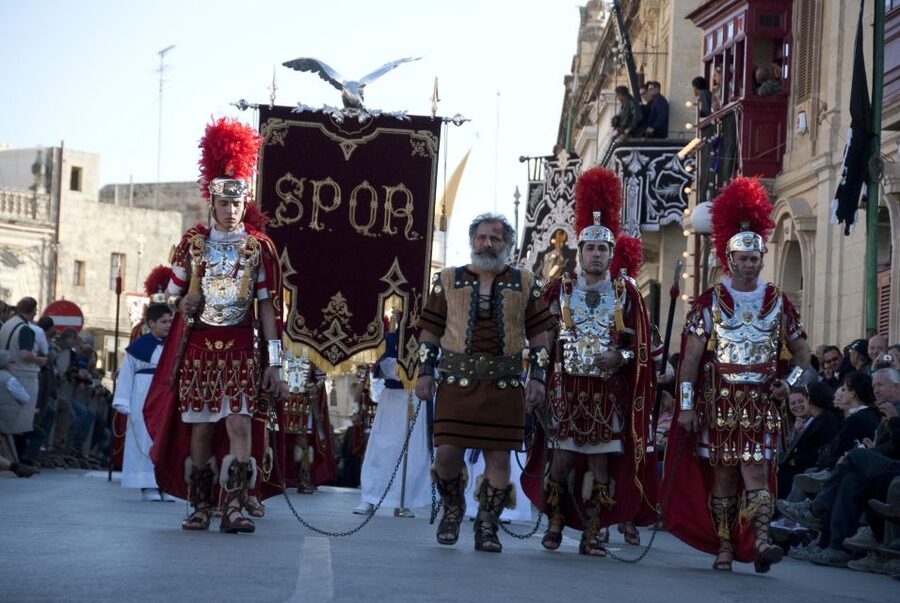 Good Friday Easter Procession with Commentary and Transport - Following the procession from church to village streets