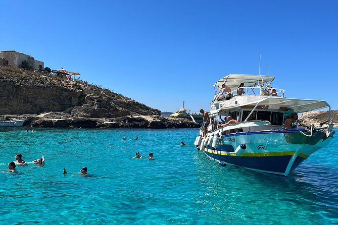 Half day Cruise - Comino, Gozo, Blue & Crystal Lagoon, and Caves - Crystal Lagoon is the quieter swimming stop