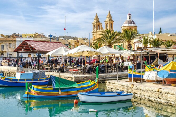Half Day Tour in Marsaxlokk Village, Market, Blue Grotto & Qrendi - Marsaxlokk harbour and its colorful boats