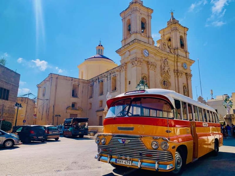 Malta: 5 hr Vintage Bus Tour - Mdina & Blue Grotto inc. food - Key points to know before booking
