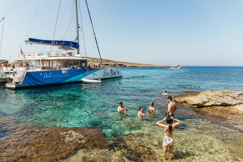 Malta: Blue Lagoon, Beaches & Bays Trip by Catamaran - A six-hour catamaran day from Sirens Quay