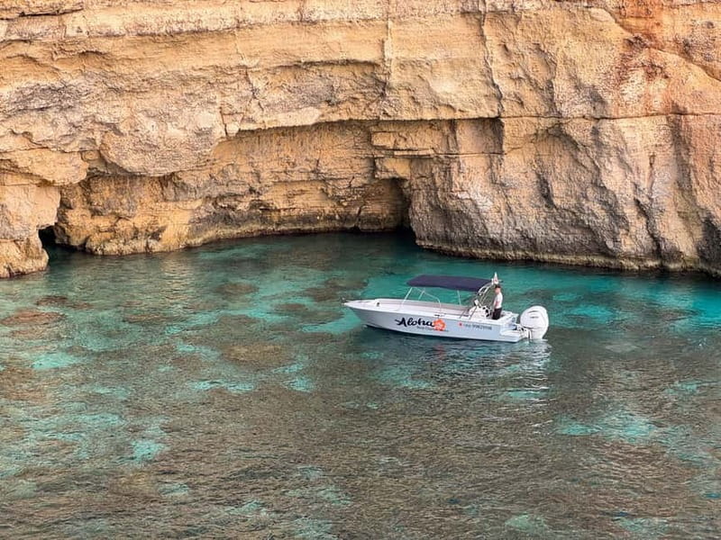 Malta: Blue Lagoon, Caves, Comino & Gozo Private Boat Trip - Blue Lagoon: beautiful, busy, and worth seeing