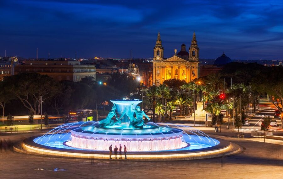 Malta By Night - Valletta, Birgu, Mdina & Mosta - Valletta under the evening lights