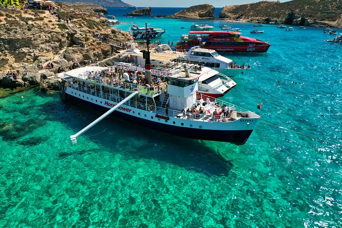 Malta: Comino, Blue Lagoon & Caves - swim, snorkel & slide - A seven-hour cruise built around the Blue Lagoon