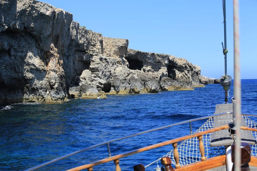 Malta: Comino, Blue Lagoon, + Sea Caves Day Trip - Santa Maria Bay gives you room to swim