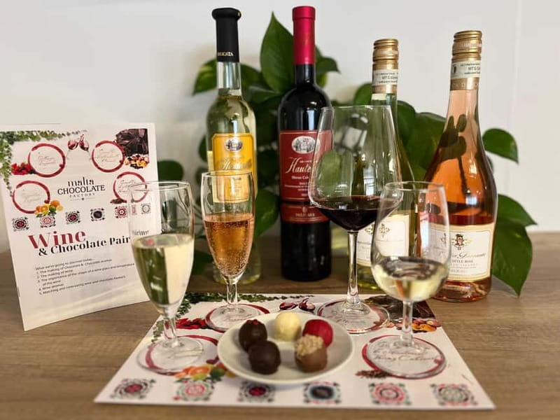 Malta: Wine and Chocolate Pairing Experience - Five chocolates and the logic behind each match