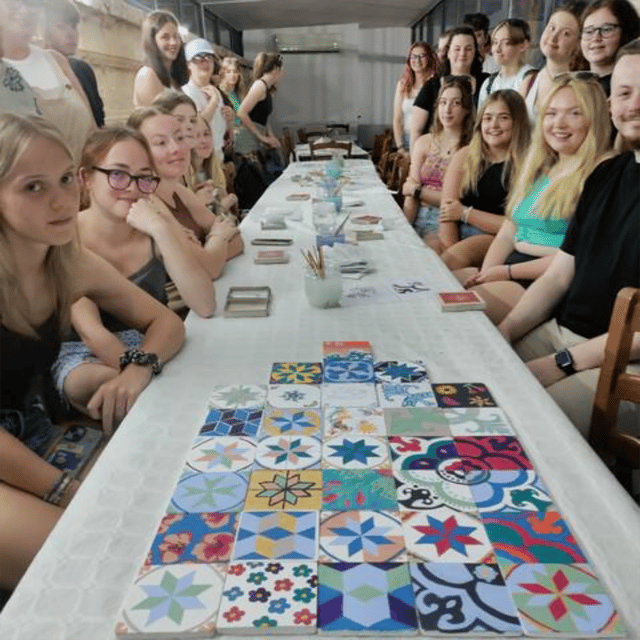 Maltese Tile - Souvenir painting workshop with local - A good break from Malta’s outdoor heat