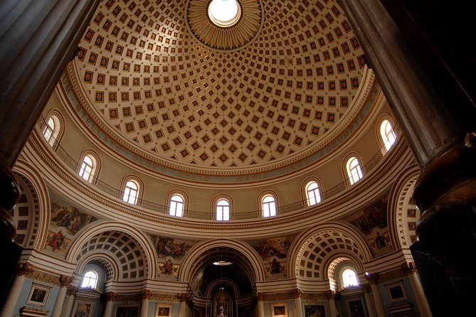 Mdina, Rabat, Dingli cliffs, San Anton gardens, Ta' Qali & Mosta guided tour - Mosta Rotunda and the wartime story
