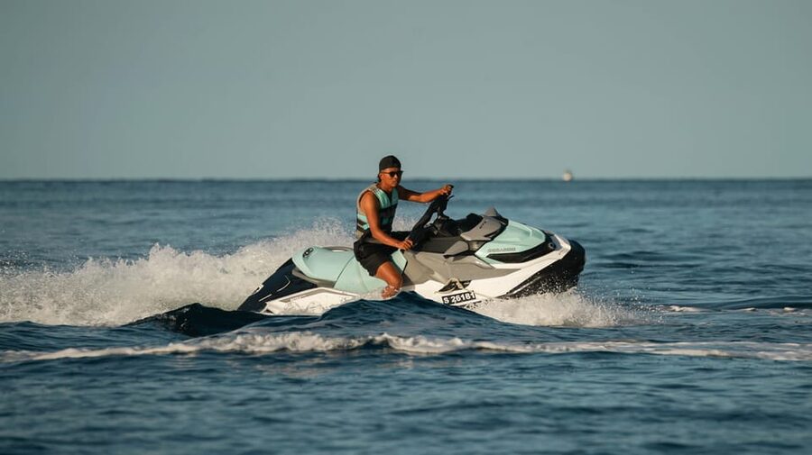 Mellieha: Jet Ski Rental with Safety Boat - Riding From Mellieha Toward Comino