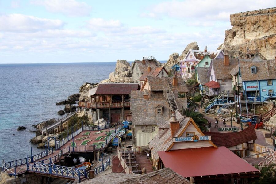 Mellieha: Popeye Village Entry Ticket - Walking through Popeye’s wooden village