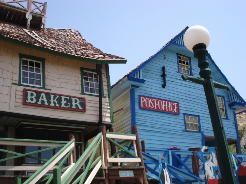Mellieha: Popeye Village with Optional Private Transfers - Animation shows with Popeye, Olive Oyl, and Bluto