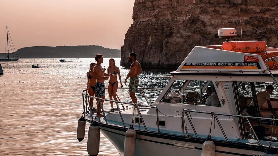 Mellieha: Round Comino, Blue Lagoon & Gozo Cruise with Water - Gozo views on the way back