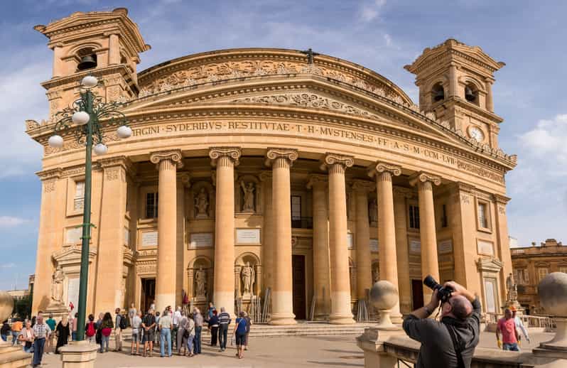 Mosta: City Highlights Tour with Buffet Lunch - Going underground in the WWII air-raid shelter