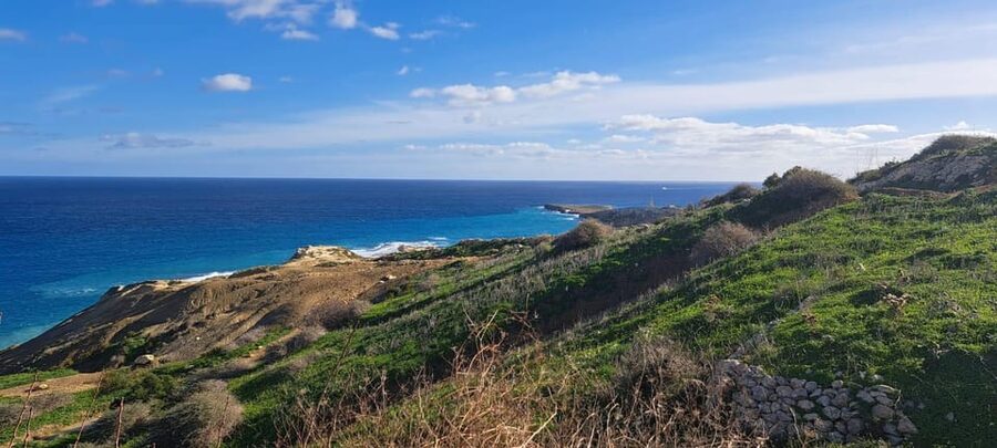 North Malta: Quad Bike Tour with Scenic Land, Sea & Swimming - White Tower Bay and the cliff edge