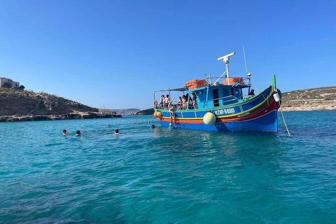 Private Boat charter to Crystal & Blue Lagoon, Caves & Comino - Blue Lagoon: famous water and a busy setting