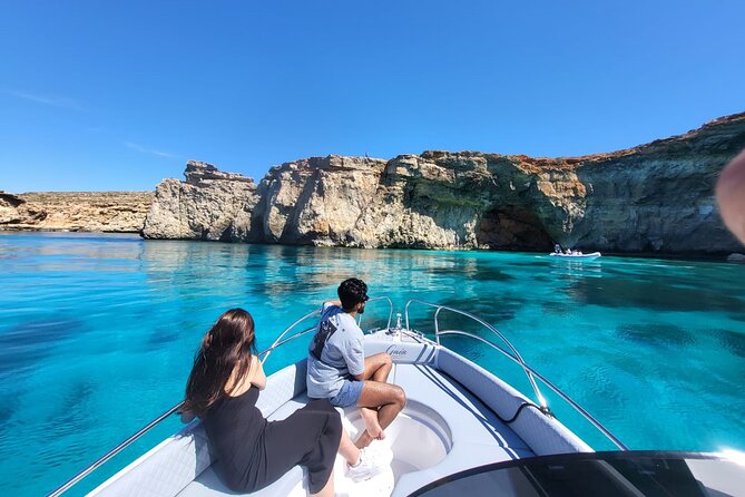 Private Boat Tour at Comino's Blue Lagoon and Crystal Lagoon - The P31 wreck is an optional change of plan