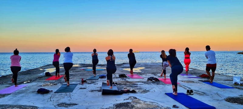 Sliema: Beach Yoga Class with Swimming - What the class feels like for different ability levels
