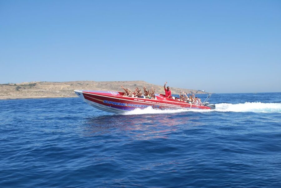 Sliema: Powerboat Trip to Gozo with Caves and Island Stop - Seeing the caves from the water