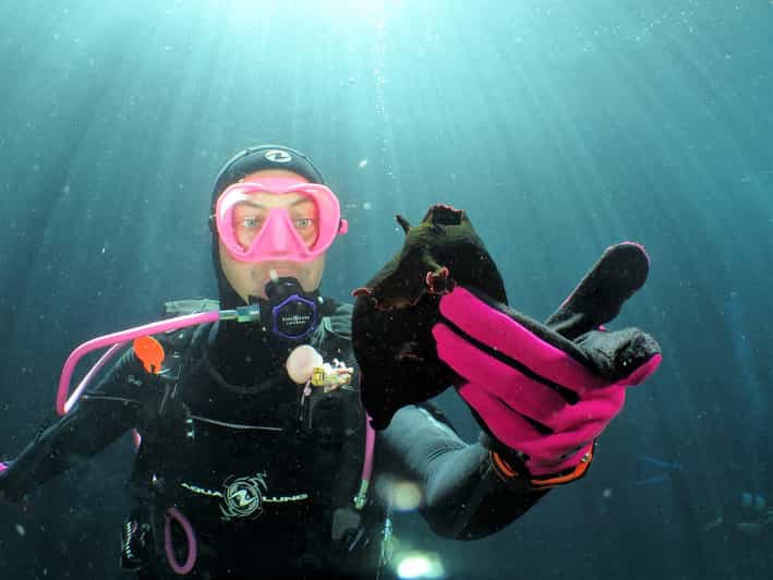 SSI Try Scuba Diving in the sea - Getting fitted with full scuba equipment