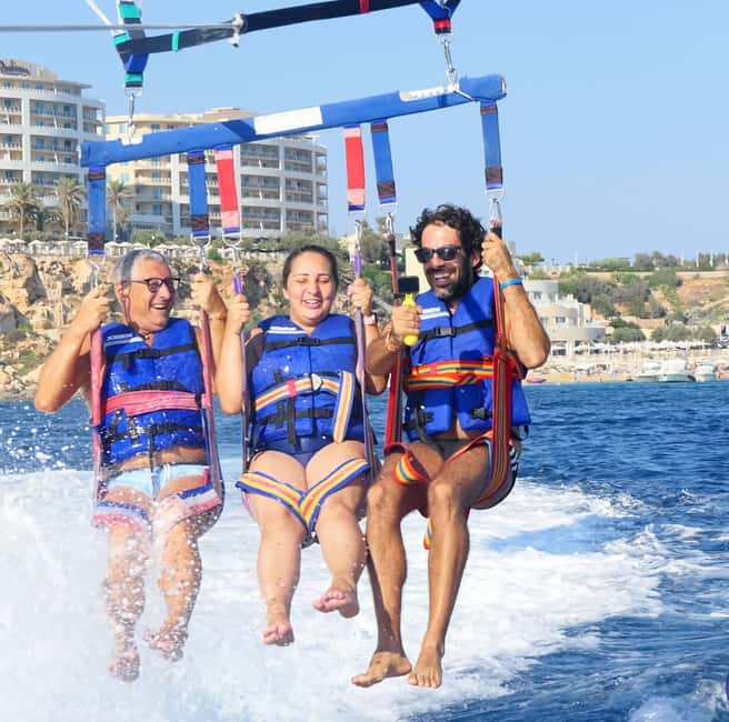 St. Julian's: Parasailing Flight with Photos and Videos - A Careful Start at Spinola Jetty