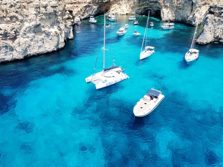 St. Paul's Bay: Half-Day Luxury Catamaran Tour with Drinks - Crystal Lagoon brings a quieter swim