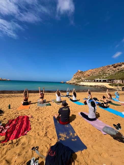 Sunday: Ghajn Tuffieha (Riviera) Beach Yoga Class - What to pack for a comfortable morning