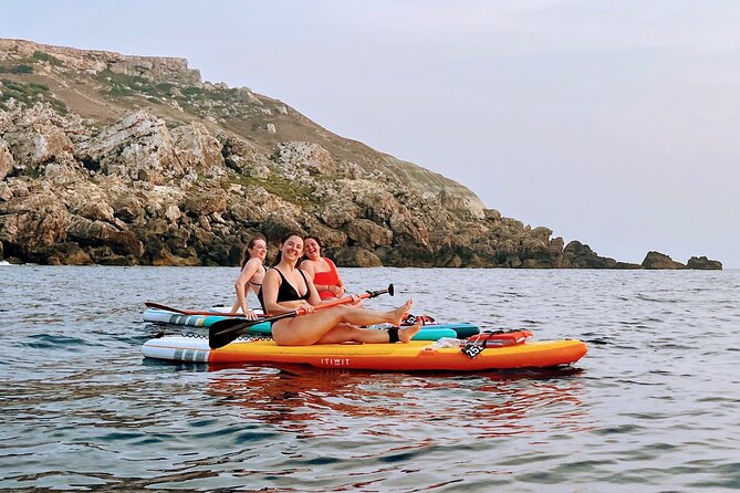 SUP Sunset Paddling to Ta Marija Caves - A quiet bay for snorkeling and a break