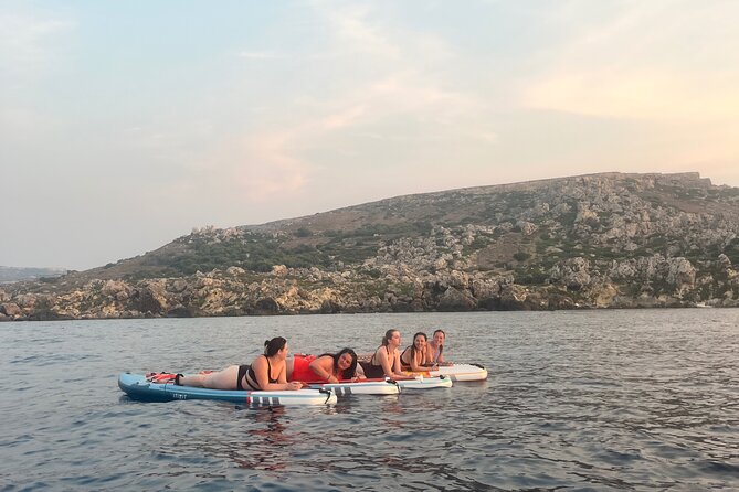 SUP Sunset Paddling to Ta Marija Caves - Watching the Maltese sunset from the water