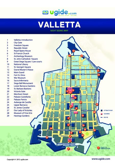 Valletta: Self-Guided Audio Tour, Map and Directions - Starting at Valletta Main Gate